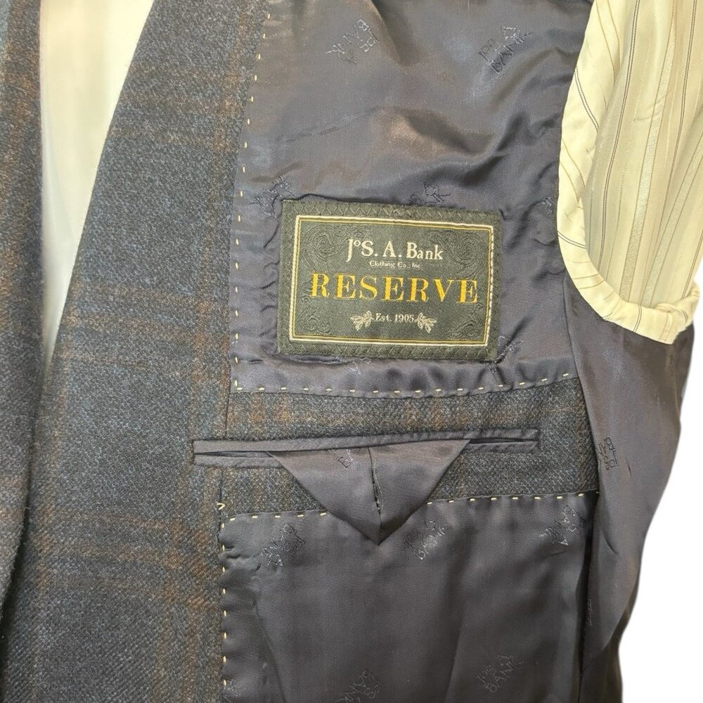 Jos. A.‎ Bank Reserve E. Thomas Blazer 42L Merino Wool Cashmere - Picture 4 of 7